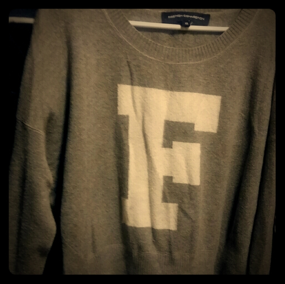 Free w Bundle- 4/$25- French Connection "F" Sweater - Picture 2 of 9